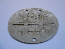 German  identity disc France