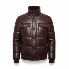 Giubbotto imbottito uomo pelle