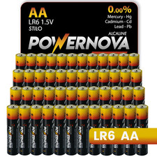 Batterie Powernova -  Stilo AA LR6 - 1.5V Lunga durata - 24 PACK / 32 PACK