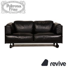 Poltrona Frau Twice Pelle Biposto Nero Divano 2er