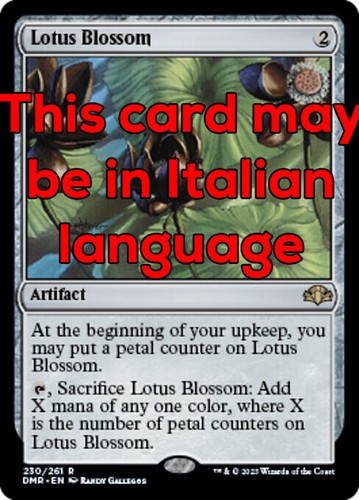 Mtg lotus blossom - lotus, exc