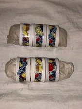 6 SEGNAPOSTI PORTATOVAGLIOLI MATTUTINO BUITONI VINTAGE IN CERAMICA ANNI '80