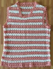 MAGLIA CANOTTA bianca e rosa