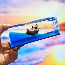 Bottiglia fluida deriva nave crociera fluente barca inaffondabile idea regalo natale compleanno