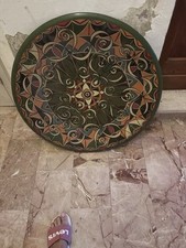 Grande piatto decorativo etnico mandala – 70 cm, dipinto a mano – arte da parete