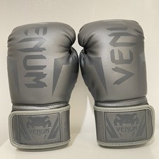 Guantoni da boxe Venum Elite Muay Thai 12 oz - grigio/grigio - fatti a mano in Thailandia