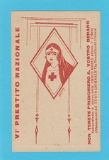 5552) VI Prestito Nazionale - Illustratore Lyana - al retro timbro Croce Rossa -