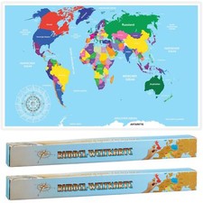 2x Rubbel Mappamondo 52x88cm