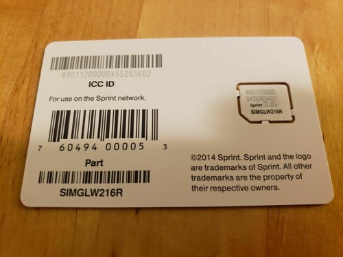 Scheda micro sim sprint - sprint, mobile