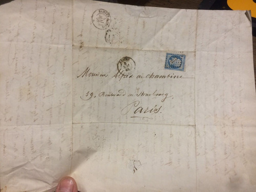 France sur lettre avec - n°22,
