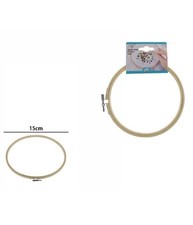 Telaio Per Ricamo In Legno Tondo Con Fibbia Metallo Accessori Cucito 15cm 53548a