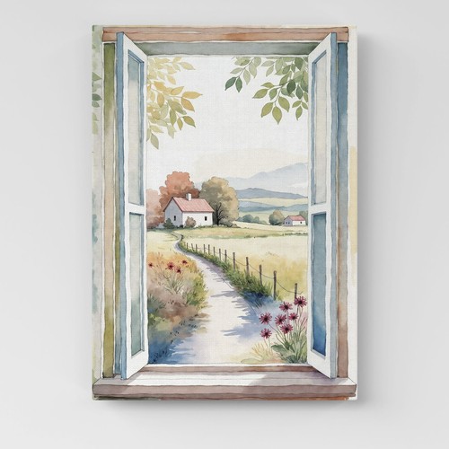 Quadro con finestra - finestra, su