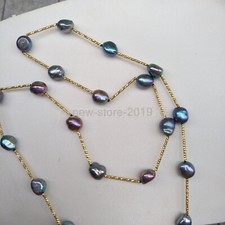 Collana di perle barocche nere