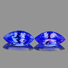 8x4 mm 2pcs Marquise AAA Fire Natural Purple Blue Tanzanite (Flawless-VVS)