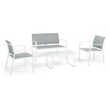 SET SALOTTO ACCIAIO GIARDINO