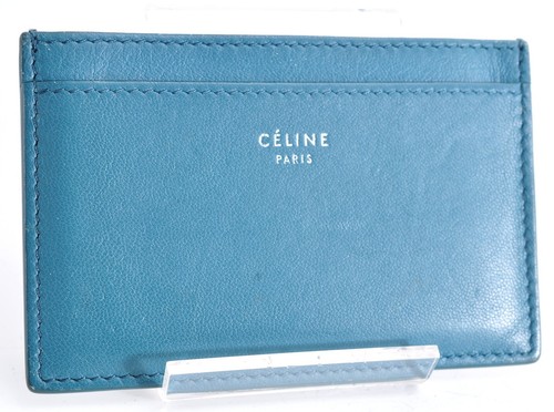 Celine porta carte pelle blu - porta,