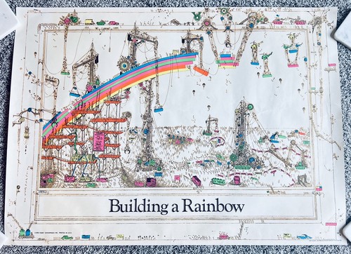 Poster vintage 1976 costruire - poster,