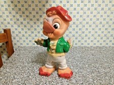 RARO PAPERO DISNEY 1°SERIE 35cm LEDRA 1950' GOMMA+FISCHIO tipo RUBBERTOYS MOPLAS
