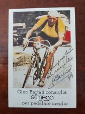 GINO BARTALI - OFMEGA - CARTOLINA AUTOGRAFATA CON DEDICA (2348)