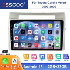 DAB+ 2+32GB per Toyota Corolla Verso 2003-2009 Autoradio Android 15 Carplay Navi