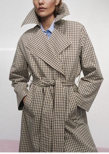 Trench coat oversize quadri - coat, a