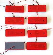 8 Pezzi 24 Volt 24V Rosso Lato LED Posteriore Riflettore Luce Laterale Truck Hgv