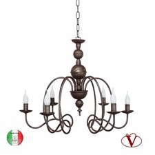 Lampadario artigianale ferro