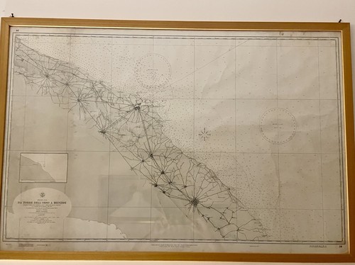 Carta nautica salento 1958 - carta,