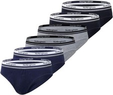 Slip NOTTINGHAM uomo, pacco da 6 paia in cotone elasticizzato.
