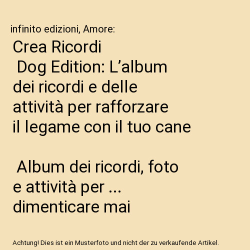 Crea ricordi dog - ricordi,