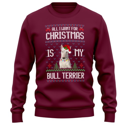Christmas bull terrier felpa - bull,