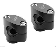 VPARTS MANUBRIO KIT 2 RISER ø 28 mm COMPLETI IN ERGAL NERI UNIVERSALI YAMAHA