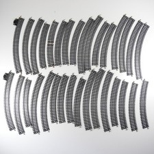 LOTTO STOCK 32 BINARI CURVI CURVA LIMA SCALA HO H0 TRENO TRENINO VINTAGE - W207