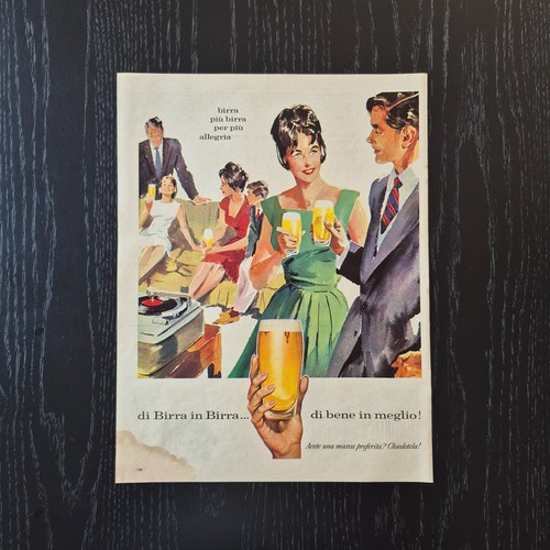 1961 birra original ad - birra,