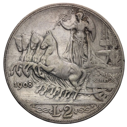 Regno italia 2 lire - d'italia,