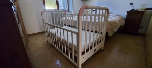 Lettino pali legno con - lettino,