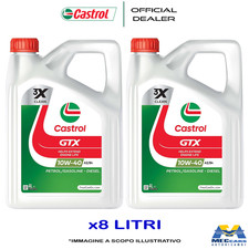 CASTROL GTX ULTRACLEAN 10W40 OLIO MOTORE SINTETICO BENZINA DIESEL A3 B4 | 8 LT