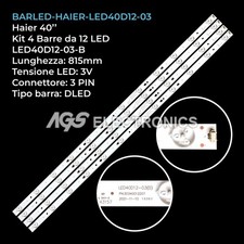 KIT 4 BARRE STRIP LED TV HAIER