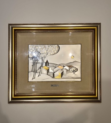 Quadro lastra argento - in,