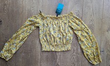 Top boho giallo bianco - boho,