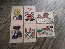 6 CARTOLINE D'EPOCA  ANNI 70  DI SUGHERO COSTUMI SARDI .