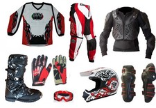 abbigliamento completo kit tuta per moto da cross fuoristrada adulto o bambino