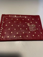 portafoglio in pelle/cuoio Vintage Uomo Donna Rosso Oro