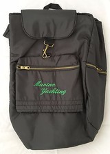 Borsa zaino MARINA YACHTING Nero tasca centrale scuola tempo libero vintage
