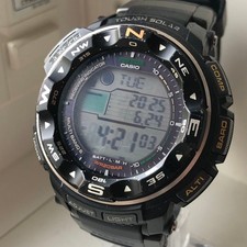 Orologio radiocomandato solare CASIO PRO TREK PRW-1300TJ nero testato