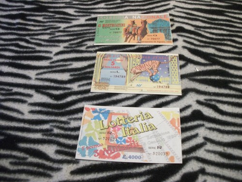 Biglietti lotteria lotto - biglietti, lotteria-lotto