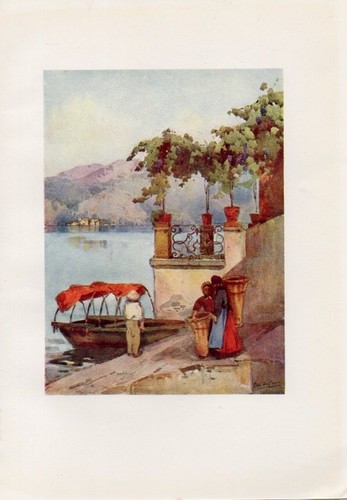 Stampa antica lago - stampa,