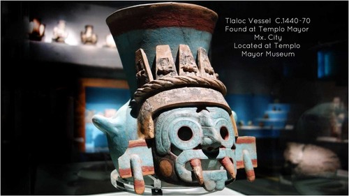 Vaso azteco tlaloc - azteco,