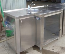 2 lavandini uno dei quali  con meccanismo fotoelettrico, per ambiente di lavoro.