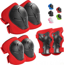 Kids Protective Gear Set, Knee Pads, Elbow Pads & Wrist Guards, 3-14 Years